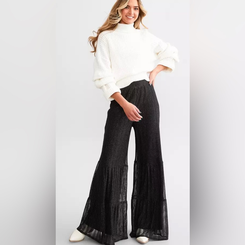 Willow & Root Lurex Tiered Pant